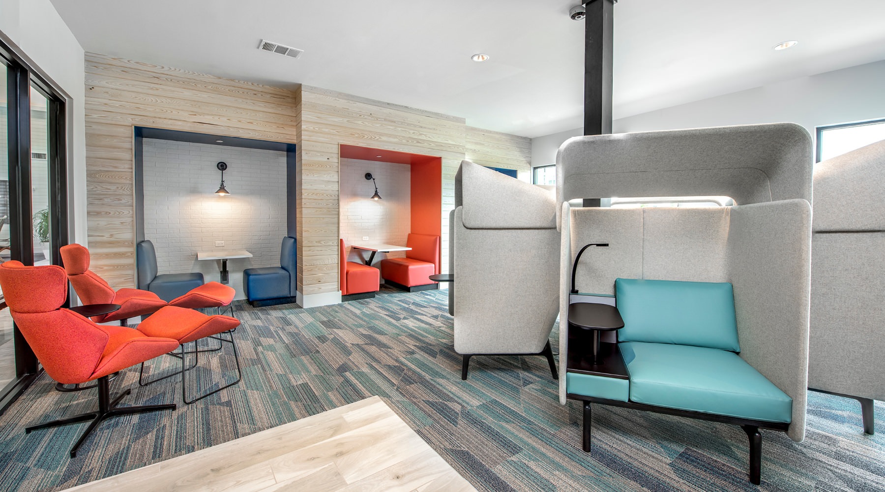 Upscale Apartment Living Awaits Private working pods in work-from-home area at The Westerly